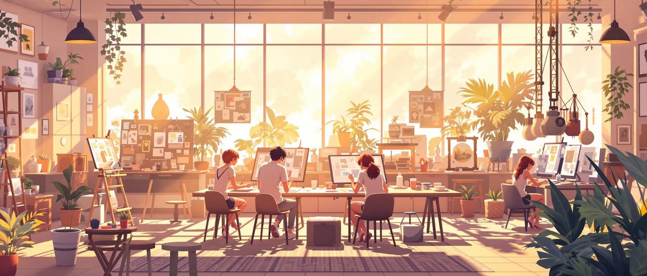 漫剧在线观看免费品牌故事 - 创意工作室场景